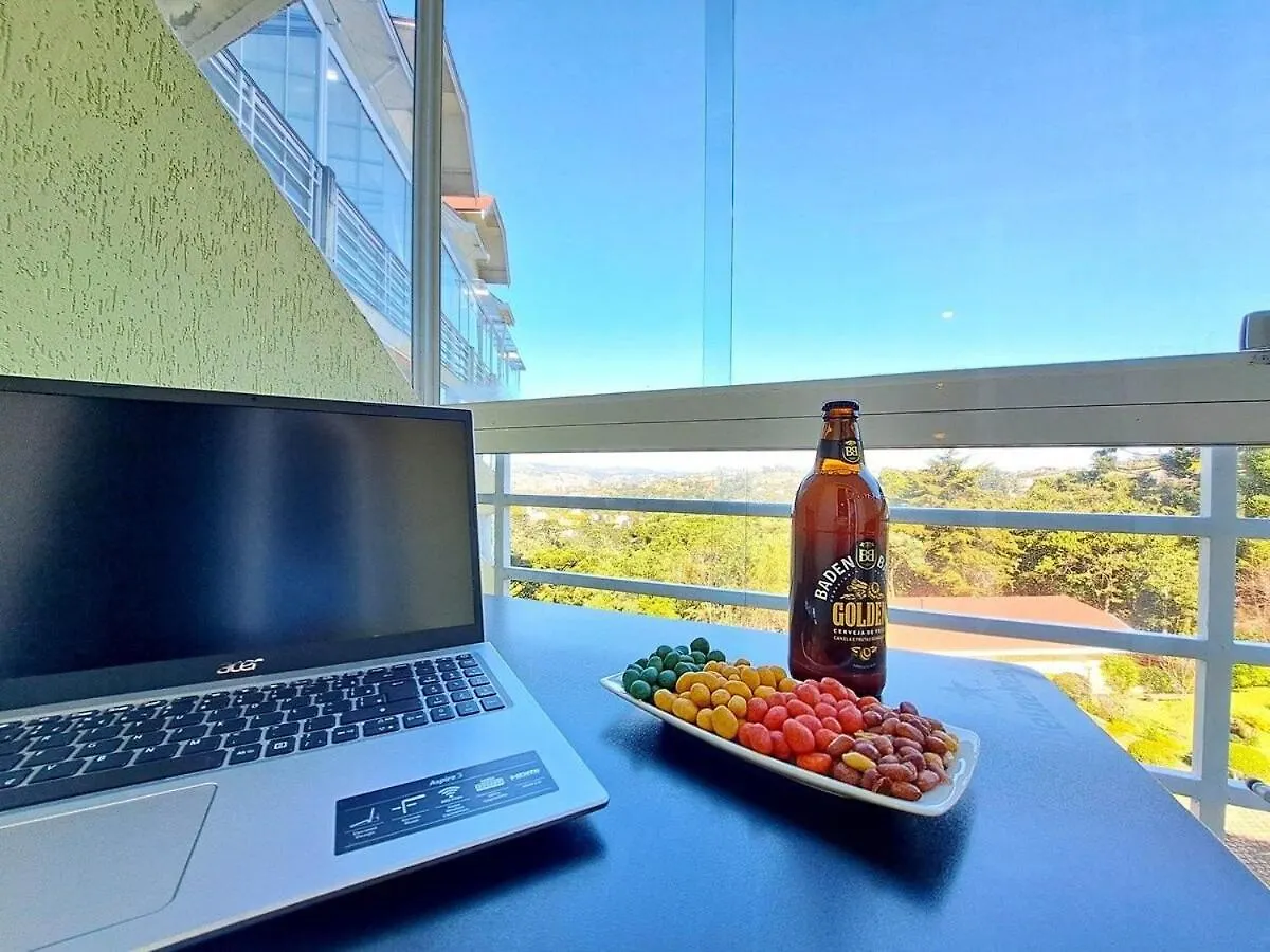 Apartamento Charmoso Com Lareira Campos do Jordão 아파트
